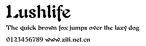 Lushlife.ttf字體轉換器圖片