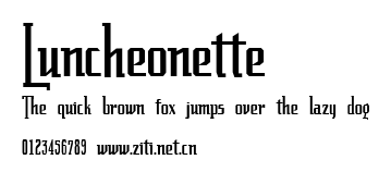 Luncheonette.ttf字體轉換器圖片