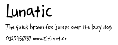 Lunatic.ttf字體轉換器圖片