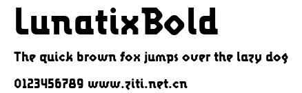 LunatixBold.ttf字體轉換器圖片