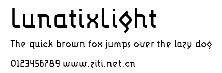LunatixLight.ttf字體轉換器圖片