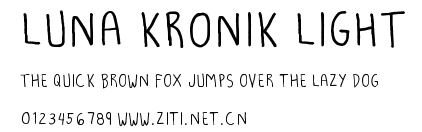 Luna Kronik Light.ttf字體轉換器圖片