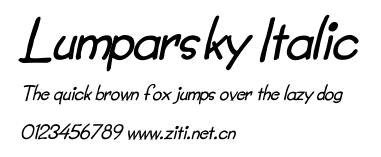 Lumparsky Italic.ttf字體轉換器圖片