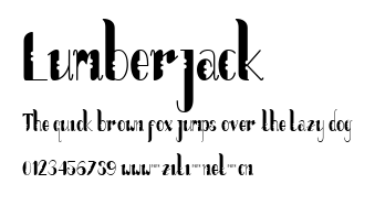 Lumberjack.ttf字體轉換器圖片