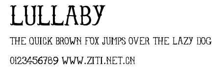 Lullaby.ttf字體轉換器圖片