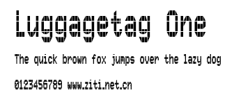 Luggagetag One.ttf字體轉換器圖片
