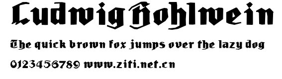 LudwigHohlwein.ttf字體轉換器圖片