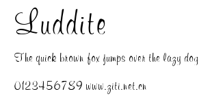 Luddite.ttf字體轉換器圖片
