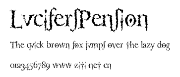 LucifersPension.ttf字體轉換器圖片