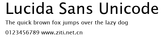 Lucida Sans Unicode.ttf字體轉換器圖片