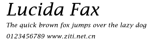 Lucida Fax.ttf字體轉換器圖片