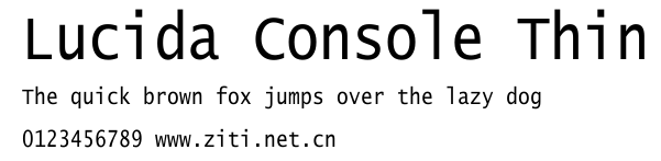 Lucida Console Thin.ttf字體轉換器圖片