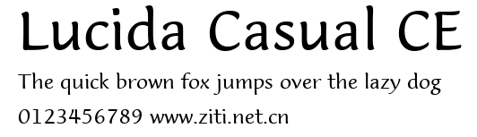 Lucida Casual CE.ttf字體轉換器圖片