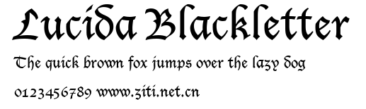 Lucida Blackletter.ttf字體轉換器圖片