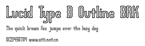 Lucid Type B Outline BRK.ttf字體轉換器圖片