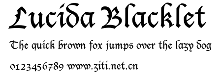 Lucida Blacklet.ttf字體轉換器圖片