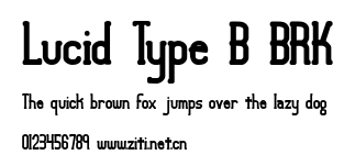 Lucid Type B BRK.ttf字體轉換器圖片