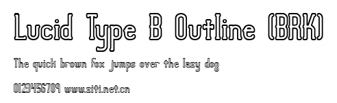 Lucid Type B Outline (BRK).ttf字體轉換器圖片