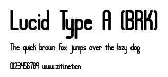 Lucid Type A (BRK).ttf字體轉換器圖片