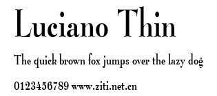 Luciano Thin.ttf字體轉換器圖片