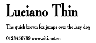 Luciano Thin.ttf字體轉換器圖片