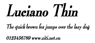 Luciano Thin.ttf字體轉換器圖片