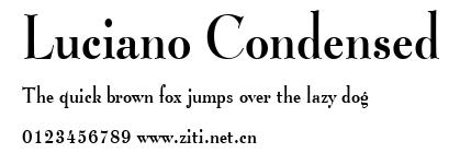 Luciano Condensed.ttf字體轉換器圖片
