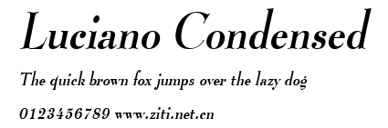 Luciano Condensed.ttf字體轉換器圖片
