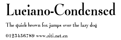 Luciano-Condensed.ttf字體轉換器圖片