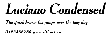 Luciano Condensed.ttf字體轉換器圖片