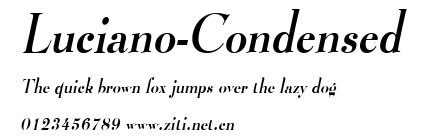 Luciano-Condensed.ttf字體轉換器圖片