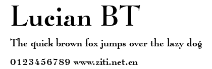 Lucian BT.ttf字體轉換器圖片