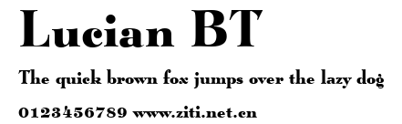 Lucian BT.ttf字體轉換器圖片