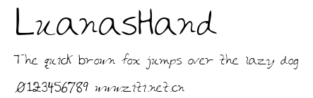 LuanasHand.ttf字體轉換器圖片