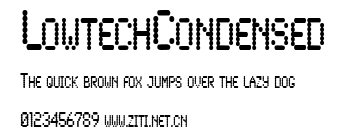 LowtechCondensed.ttf字體轉換器圖片