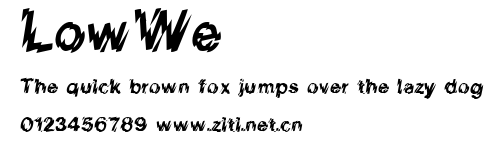 LowWe.ttf字體轉換器圖片