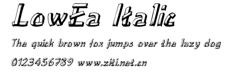 LowEa Italic.ttf字體轉換器圖片