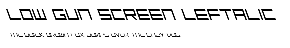 Low Gun Screen Leftalic.ttf字體轉換器圖片