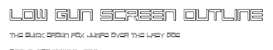 Low Gun Screen Outline.ttf字體轉換器圖片
