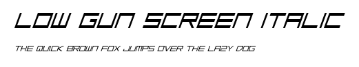 Low Gun Screen Italic.ttf字體轉換器圖片
