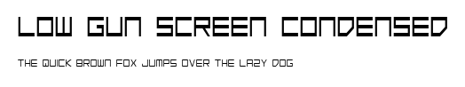 Low Gun Screen Condensed.ttf字體轉換器圖片