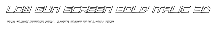 Low Gun Screen Bold Italic 3D.ttf字體轉換器圖片
