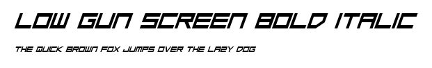 Low Gun Screen Bold Italic.ttf字體轉換器圖片