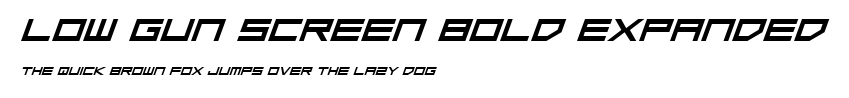 Low Gun Screen Bold Expanded.ttf字體轉換器圖片