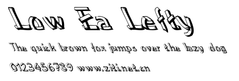 Low Ea Lefty.ttf字體轉換器圖片
