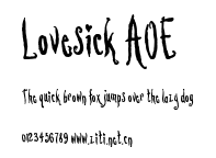 Lovesick AOE.ttf字體轉換器圖片