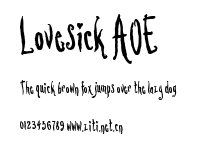 Lovesick AOE.ttf字體轉換器圖片