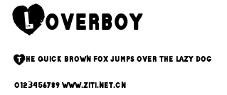 Loverboy.ttf字體轉換器圖片