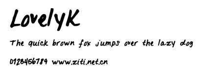 LovelyK.ttf字體轉換器圖片