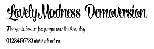 LovelyMadness_Demoversion.ttf字體轉換器圖片